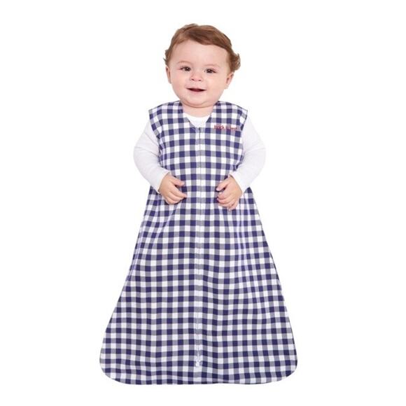 Halo Sleep Sack Size Medium Wearable Blanket Blue Gingham 6-12m 18-24lbs - Picture 1 of 6